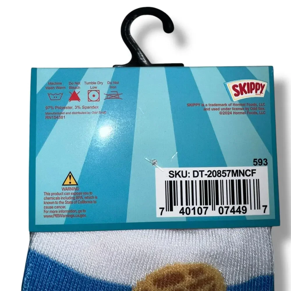 Odd Sox Unisex Pop Tarts Breakfast Snack Novelty Crew Socks Blue Classic Retro